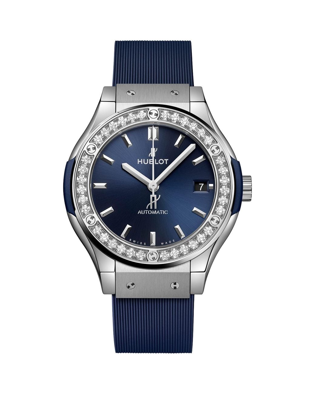 Hublot Blue Titanium And Diamond Classic Fusion Watch