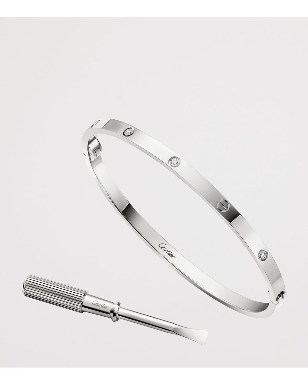 Cartier White Small And Diamond Love Bracelet