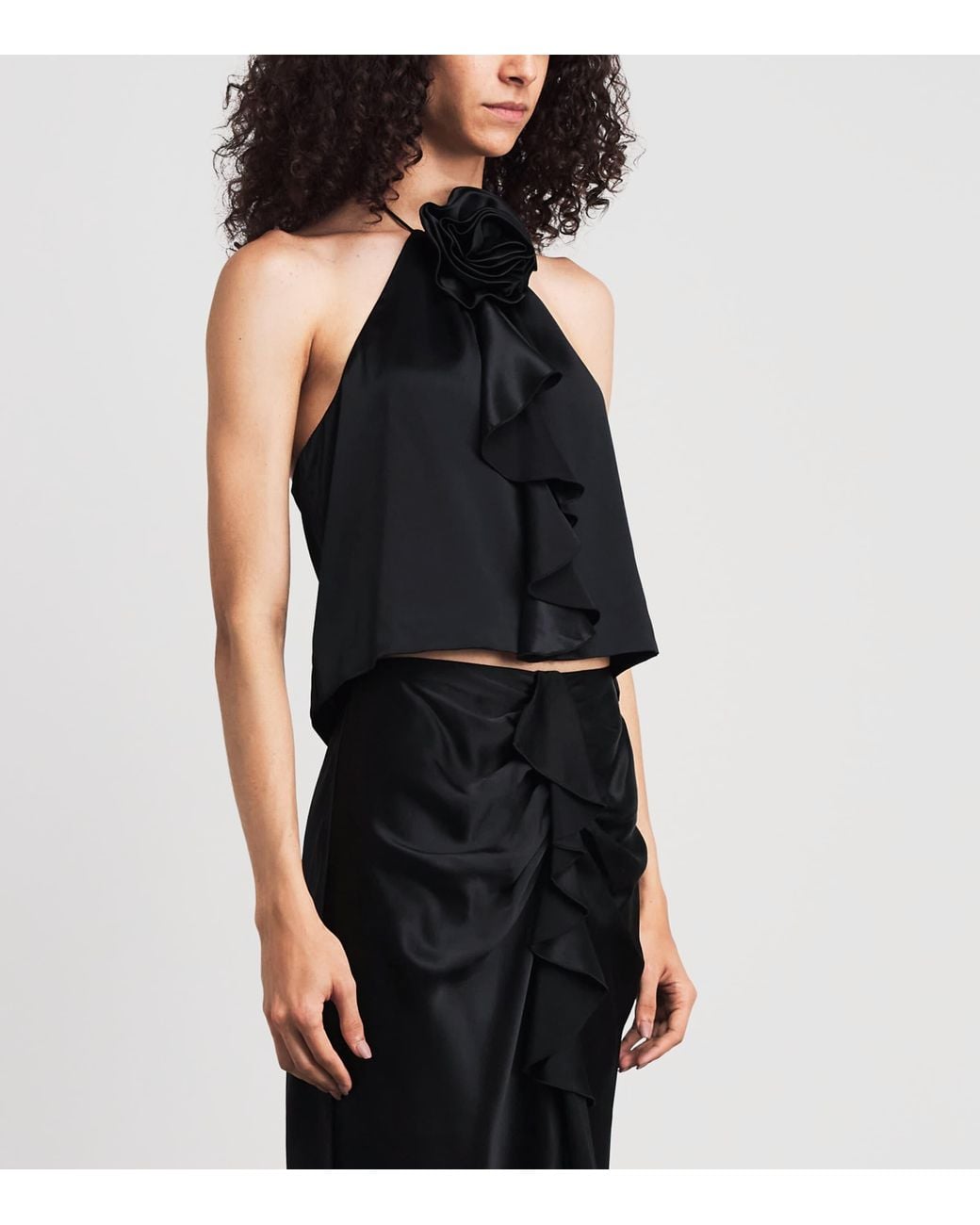Cinq À Sept Black Silk Hallie Top