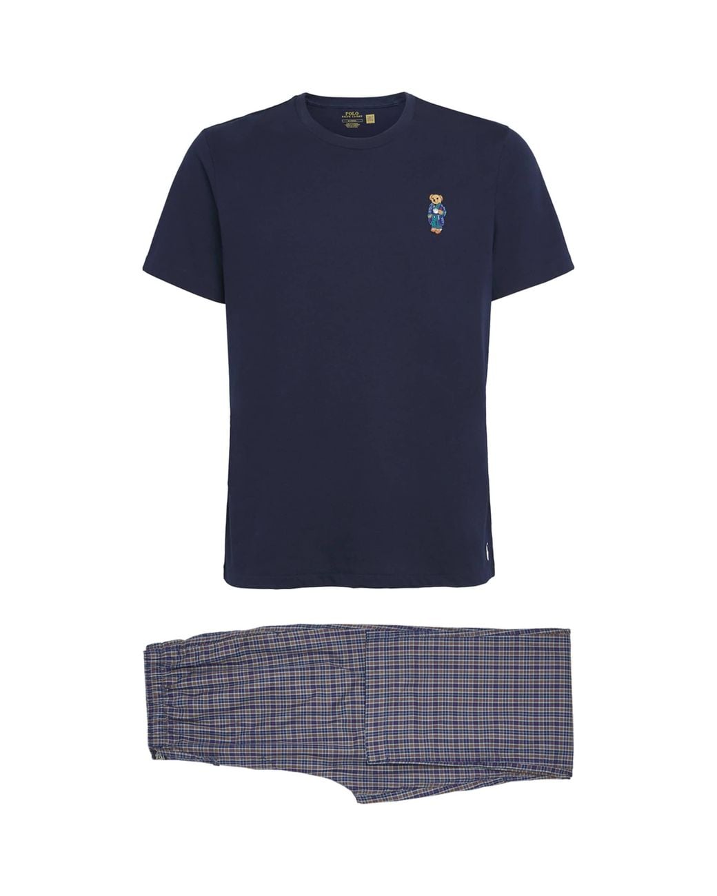Polo Ralph Lauren Blue Cotton Polo Bear Short-Sleeve Pyjama Set for men