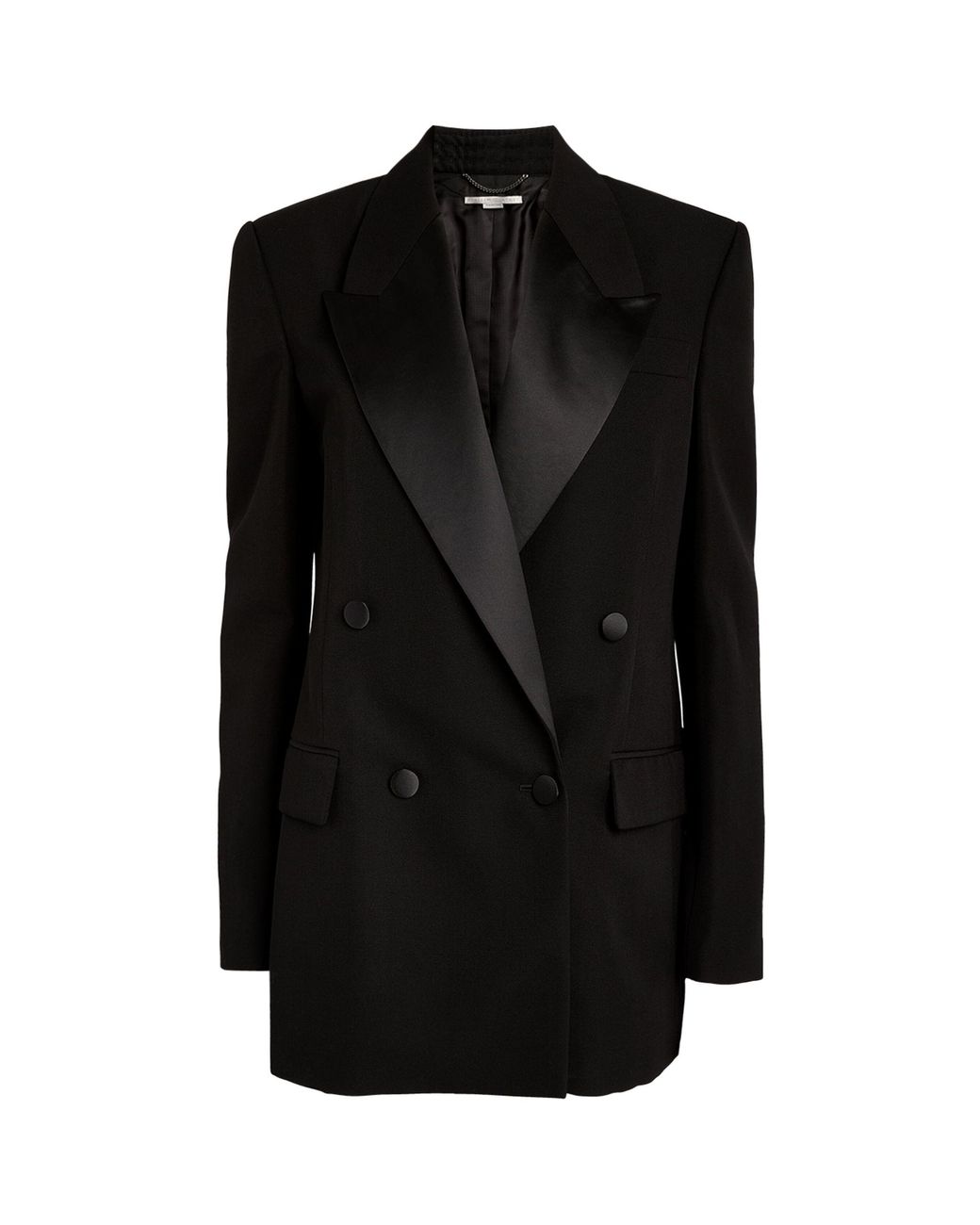 ジャケット Stella McCartney FW24 TUXEDO DB JACKET (6501163CU704 1000) STELLA MCCARTNEY - Double Breasted Tuxedo Jacket Stella