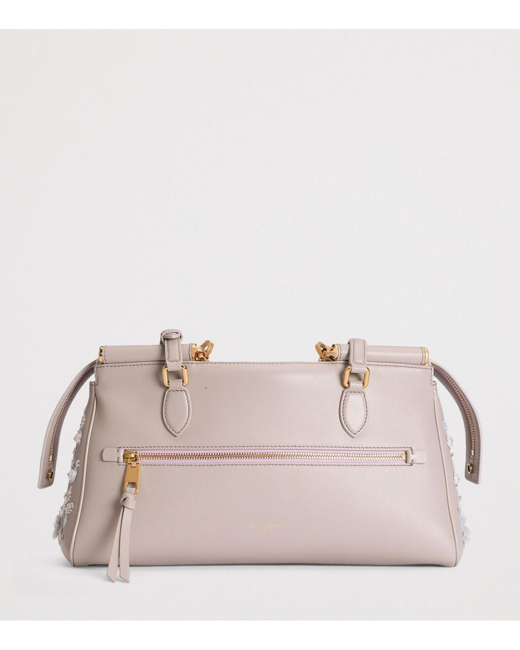 Dolce & Gabbana Multicolor Medium Calfskin Embellished Vittoria Top-Handle Bag