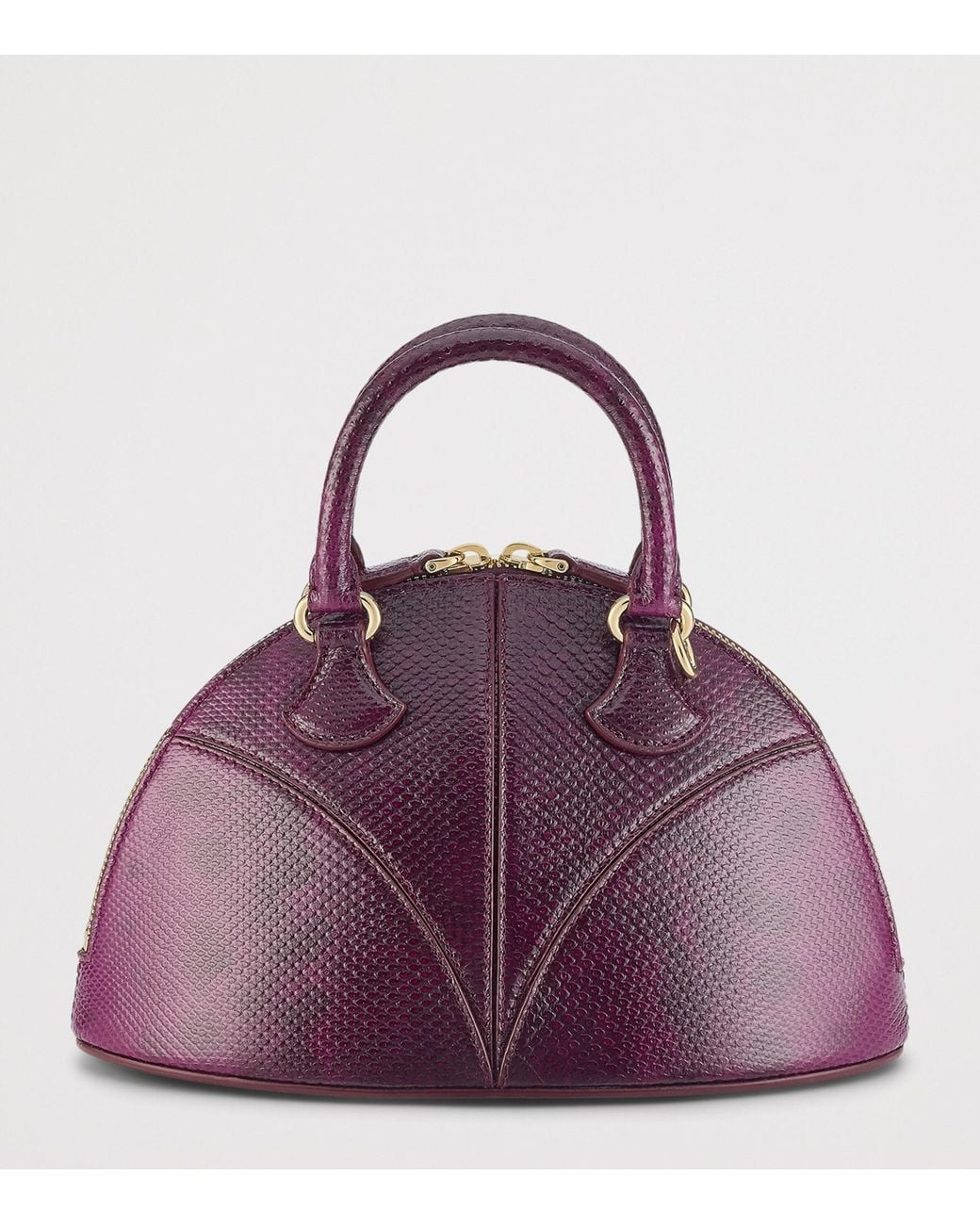 BVLGARI Purple Small Leather Marquise Top-Handle Bag
