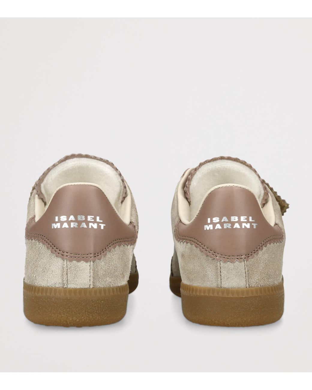 Isabel Marant Brown Suede Velcro Beth Sneakers