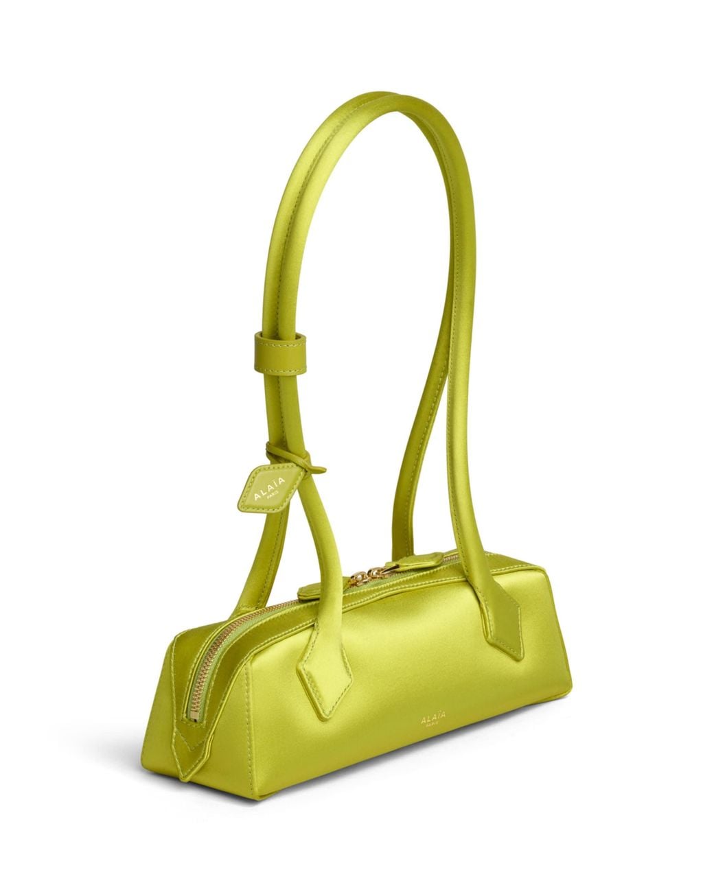 Alaïa Yellow Small Satin Le Teckel Shoulder Bag