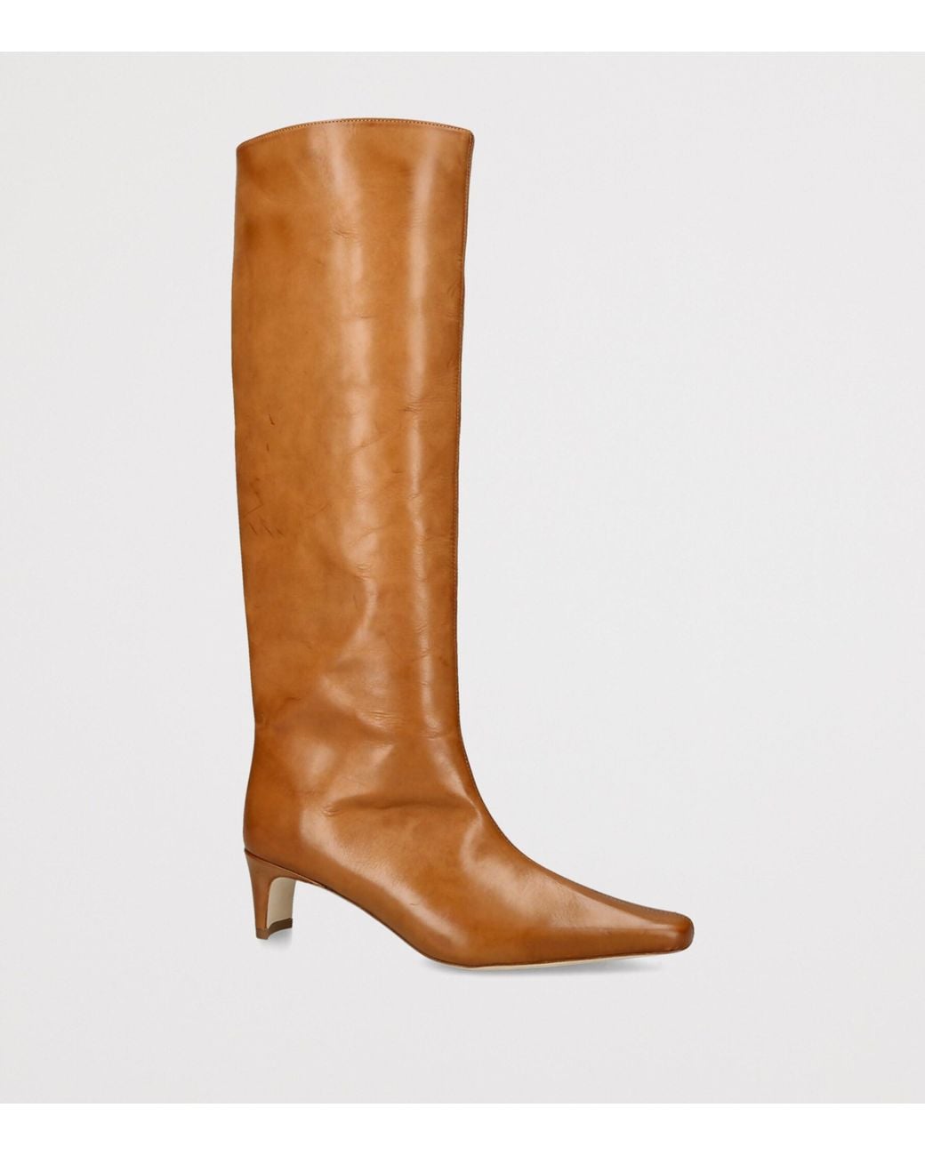 Staud Brown Leather Wally Knee-High Boots 55