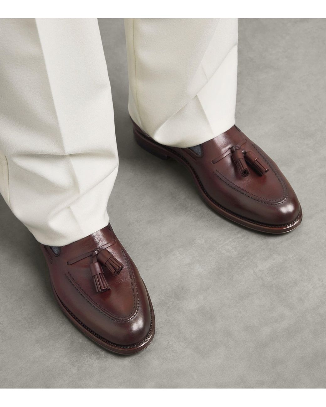 Polo Ralph Lauren Brown Leather Tasselled Maestra Loafers