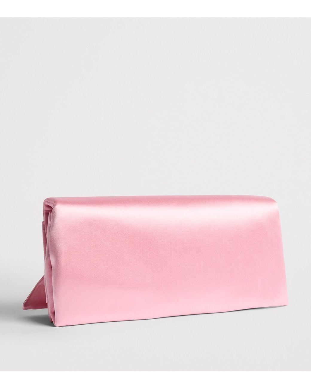 Carolina Herrera Pink Satin Bow Karlita Clutch Bag