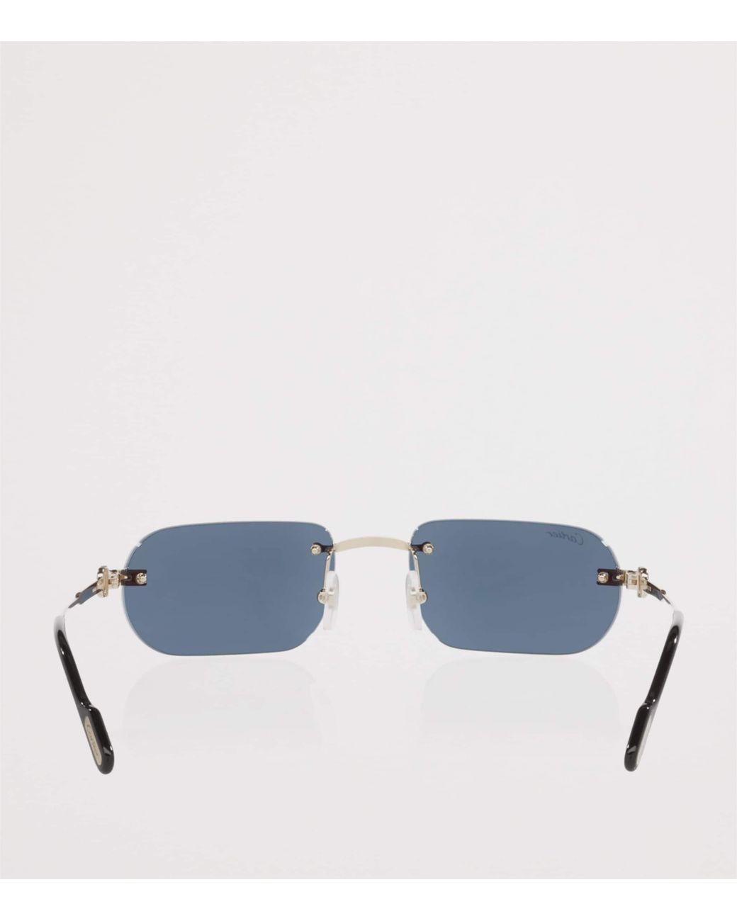 Cartier Blue Première De Rectangle Sunglasses