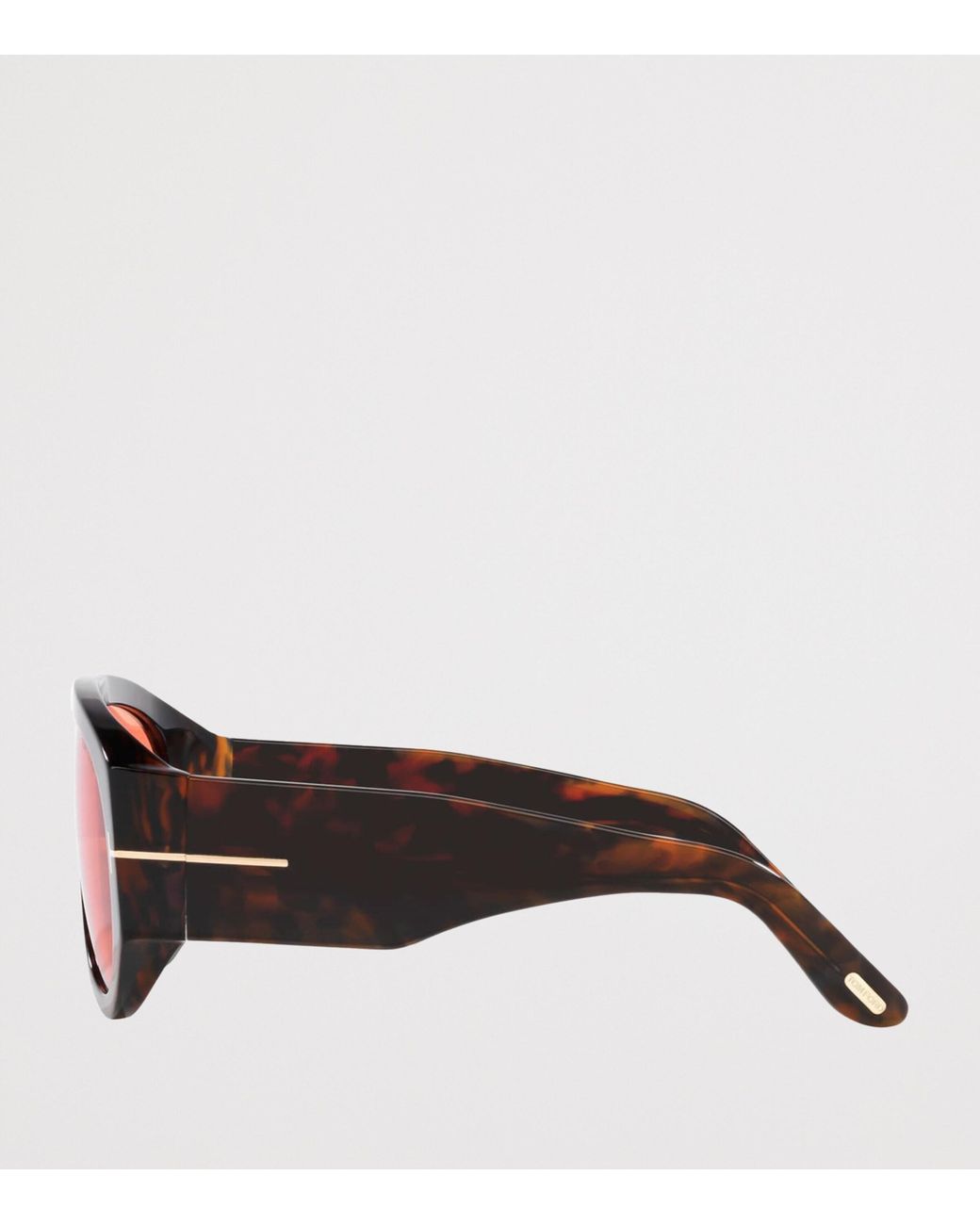 Tom Ford Brown Tortoiseshell Bronson Aviator Sunglasses for men