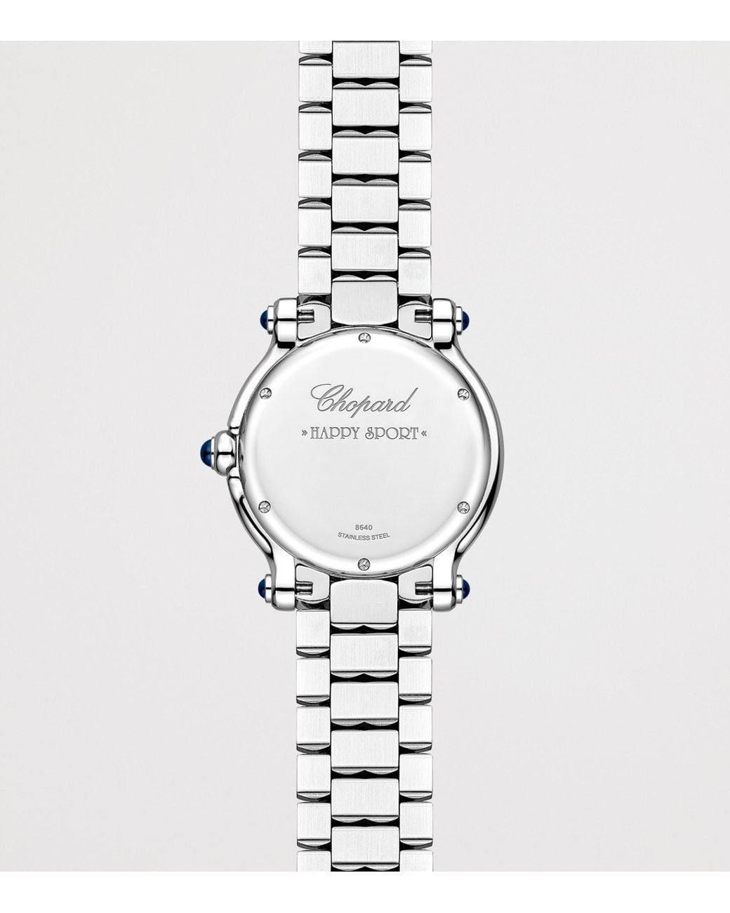 Chopard Metallic Stainless Steel And Diamond Happy Sport Watch