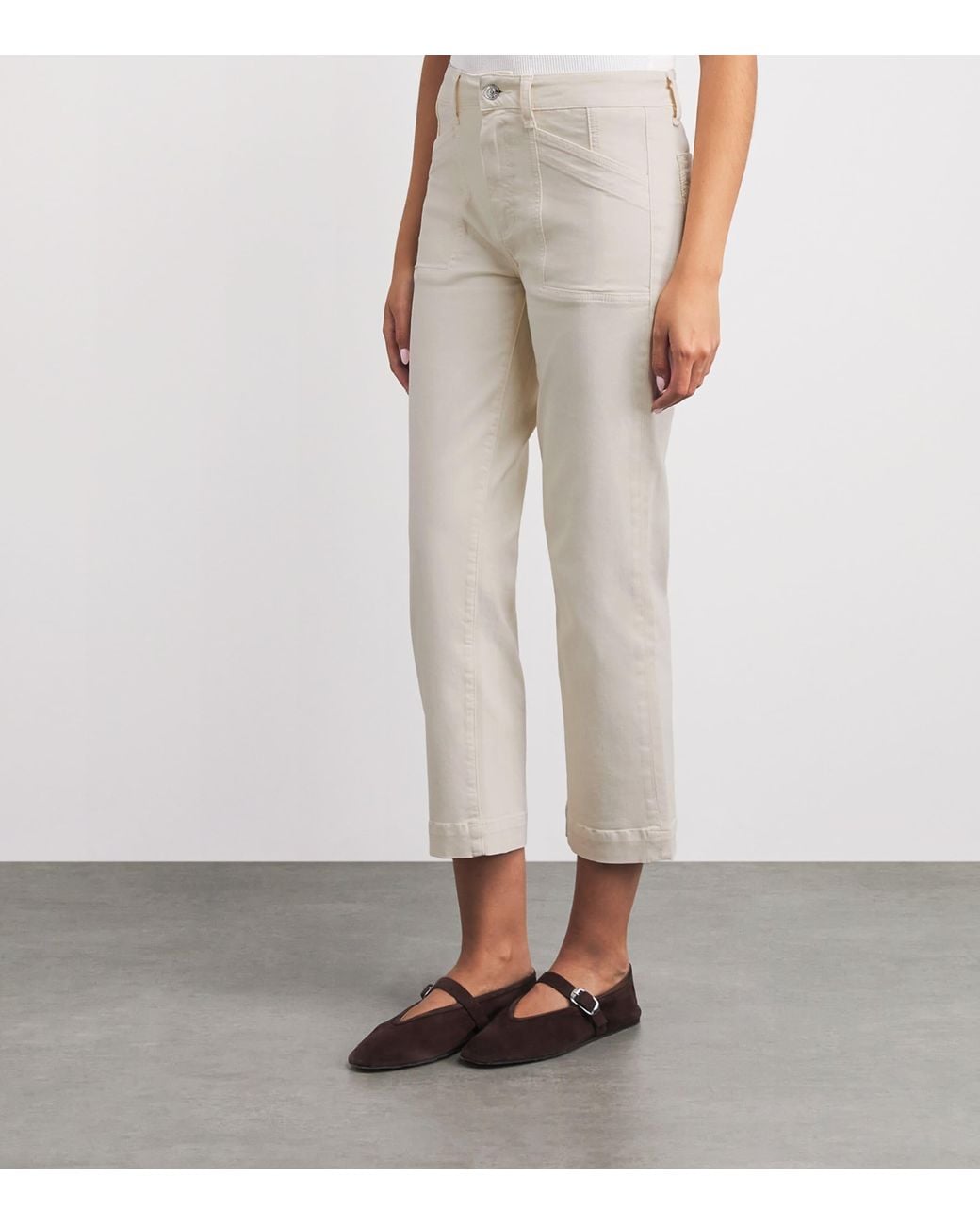 PAIGE White Quincy Ankle Straight Jeans