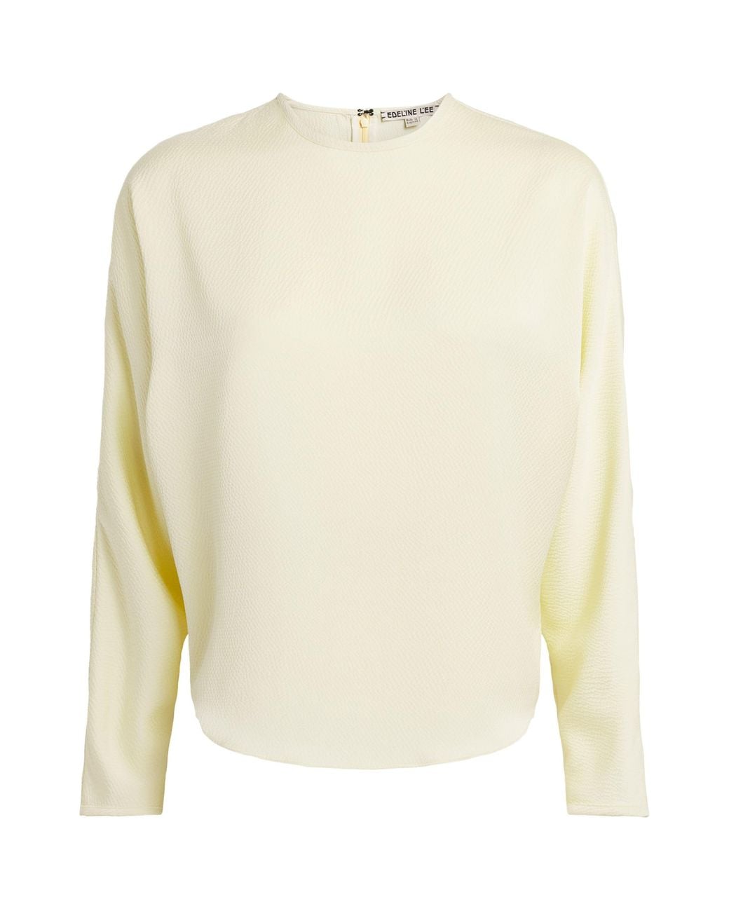 Edeline Lee White Textured Blouse