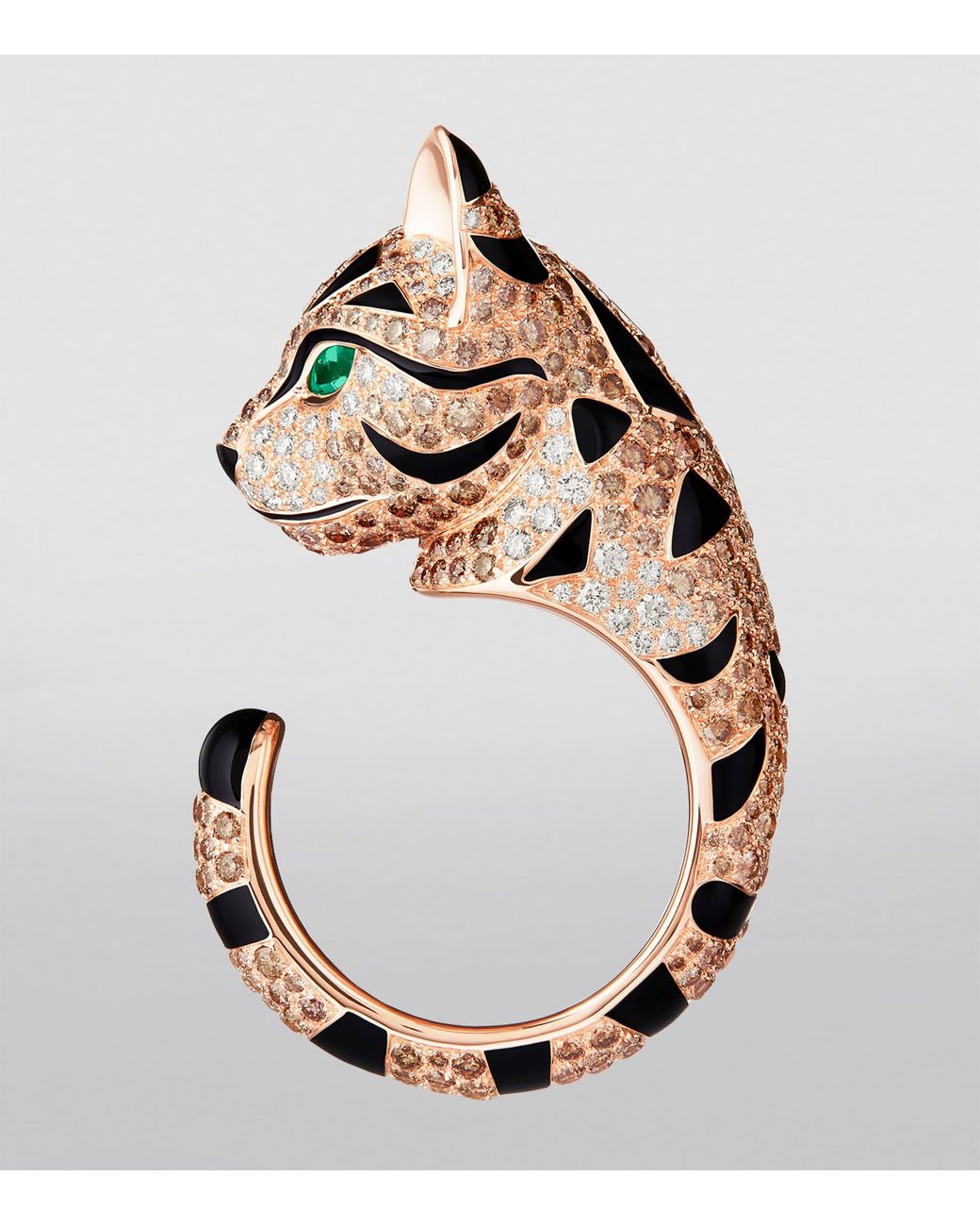Boucheron Multicolor Diamond And Emerald Fuzzy The Leopard Cat Ring