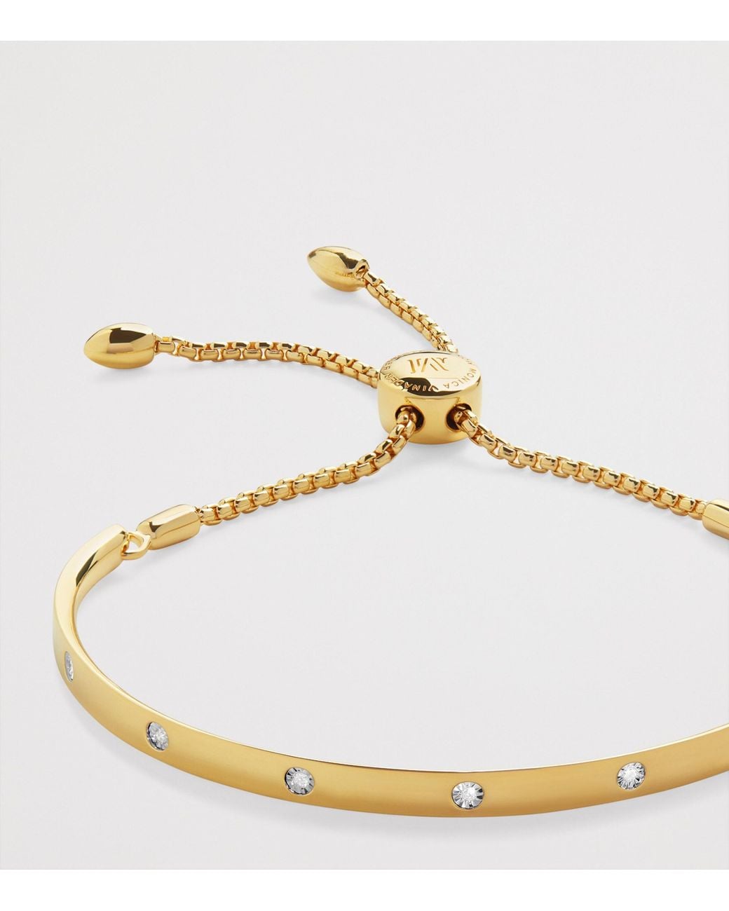 Monica Vinader Metallic Vermeil And Diamond Fiji Bracelet