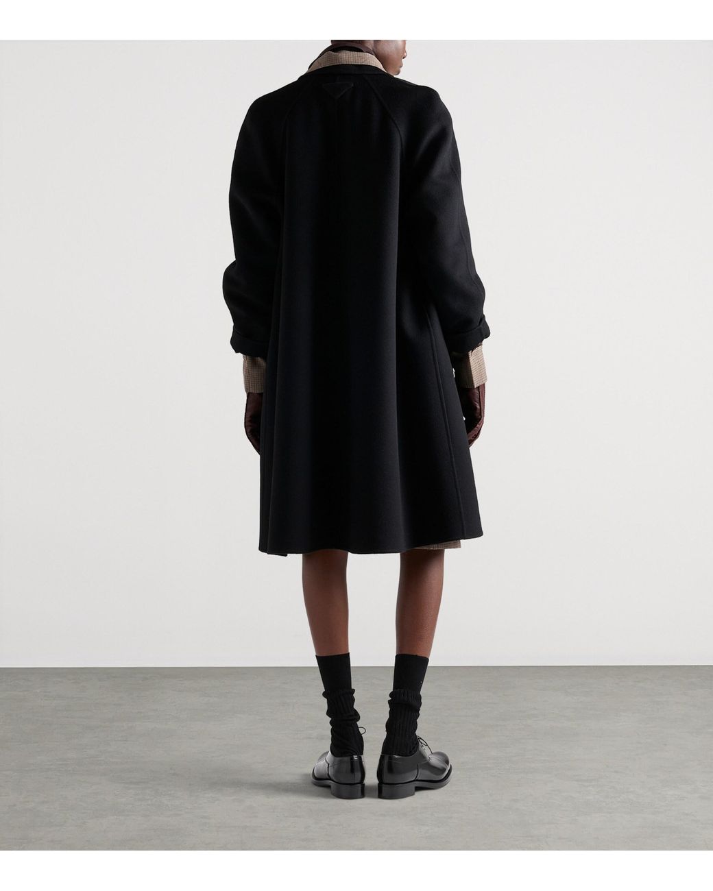 Prada Black Wool-Cashmere Single-Breasted Coat