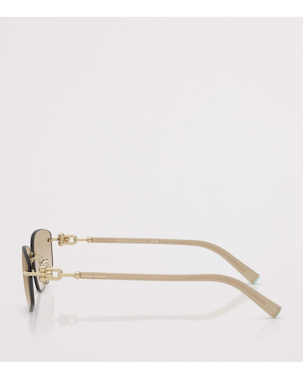 Tiffany & Co Natural Metal Irregular Sunglasses