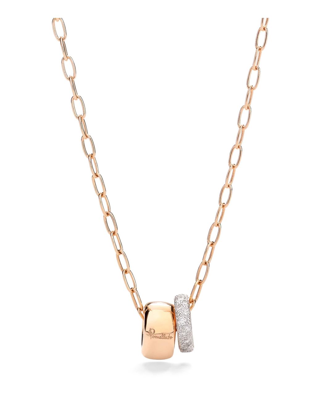 Pomellato Metallic And Diamond Iconica Necklace