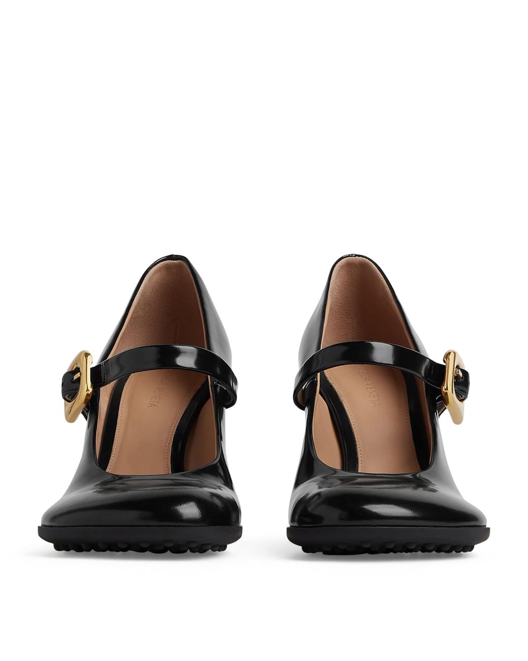 Bottega Veneta Black Leather Atomic Pumps 75