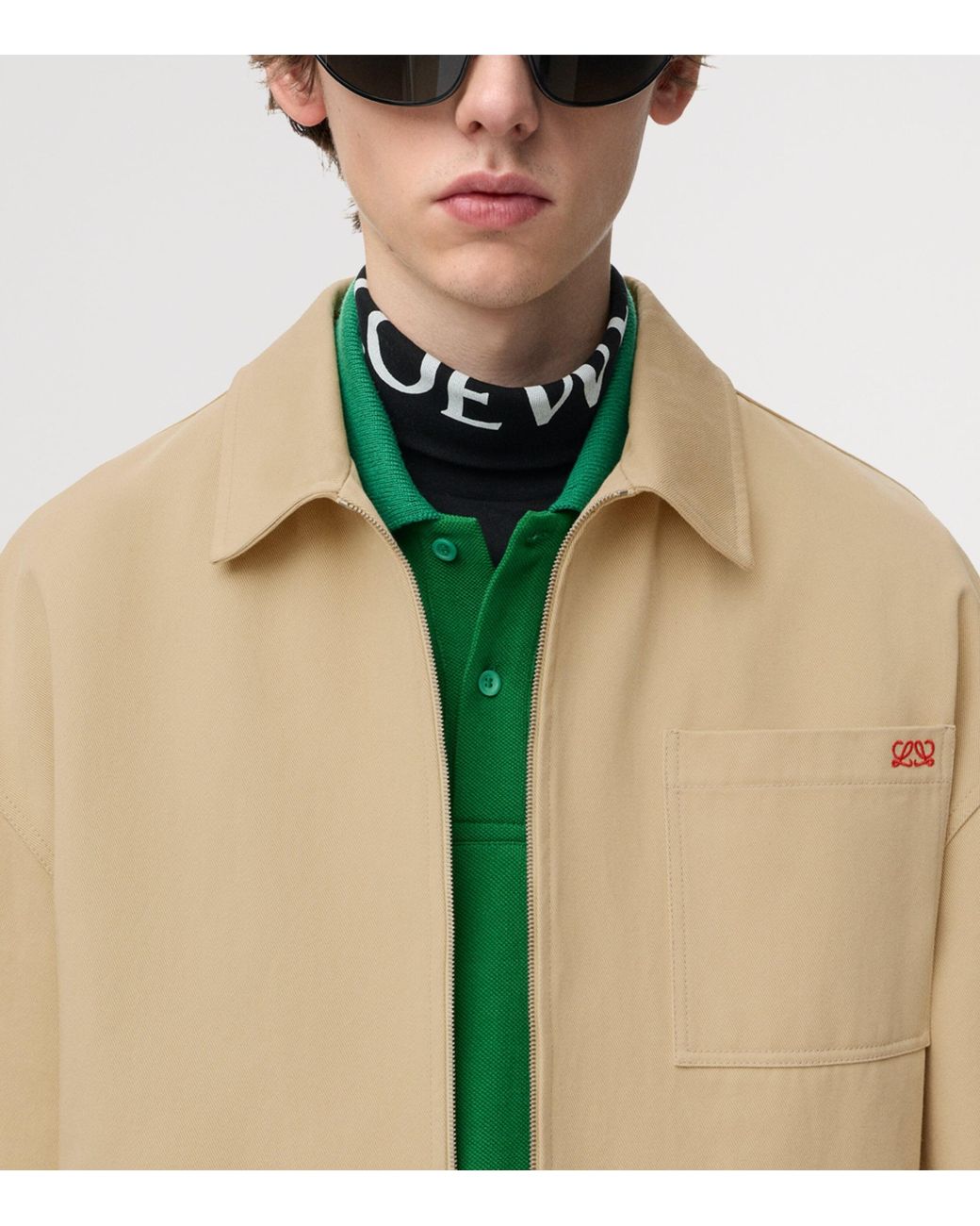 Loewe Natural Canvas Zip-Up Jacket for men
