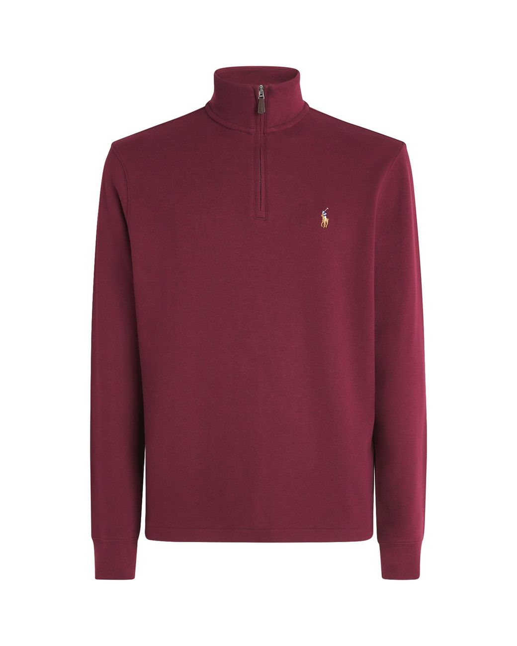 Polo Ralph Lauren Red Estate-Rib Quarter-Zip Sweater for men