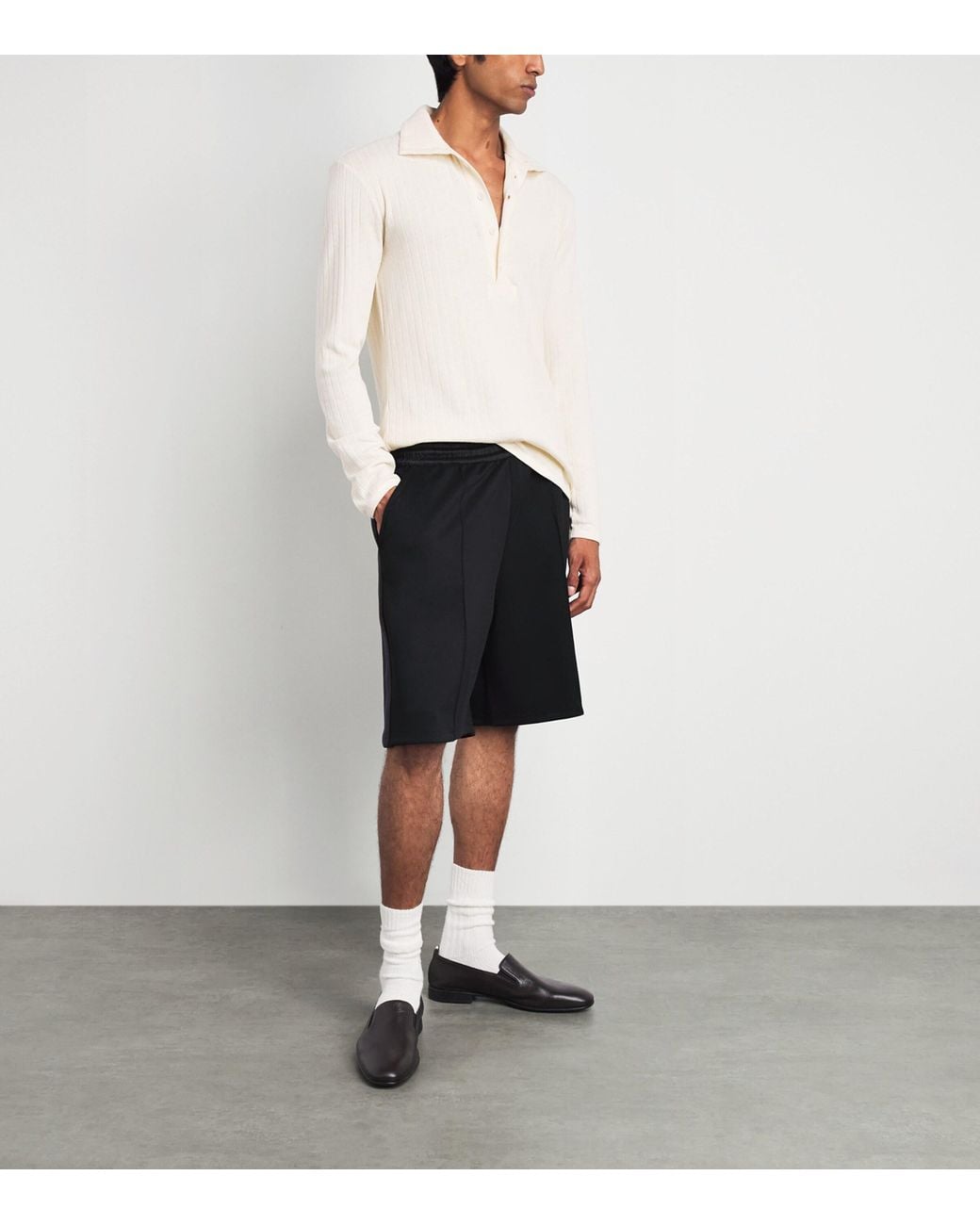 Wales Bonner Black Form Track Shorts for men