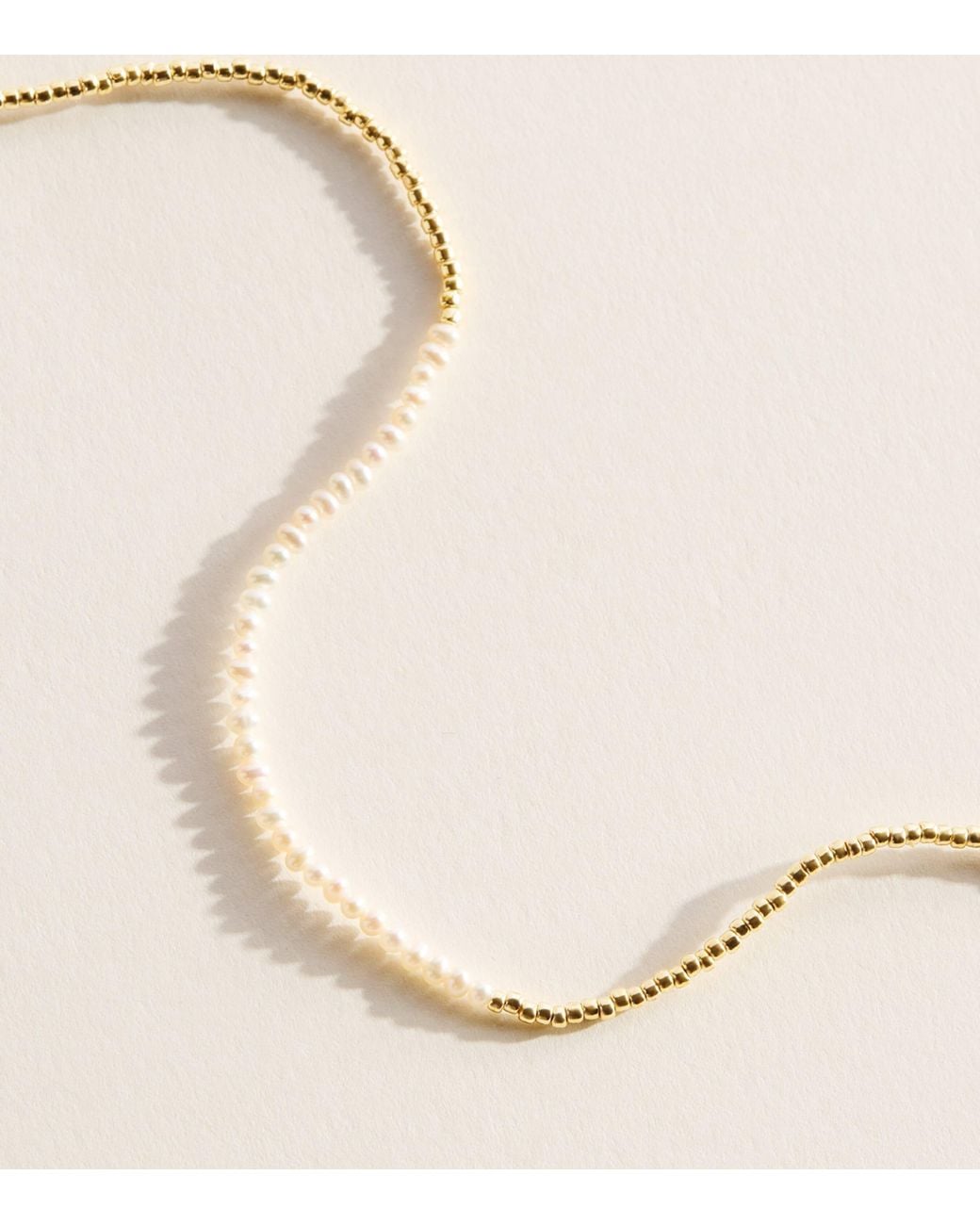 Anni Lu Natural Plated Slim Pearly Necklace