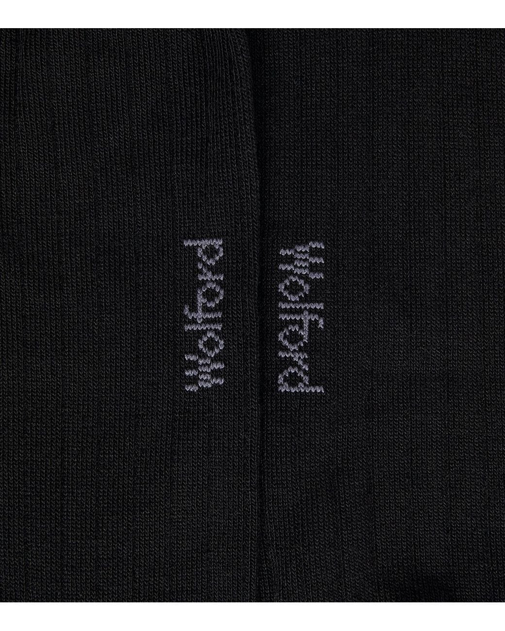 Wolford White Stretch-Cotton Ribbed Sneaker Socks