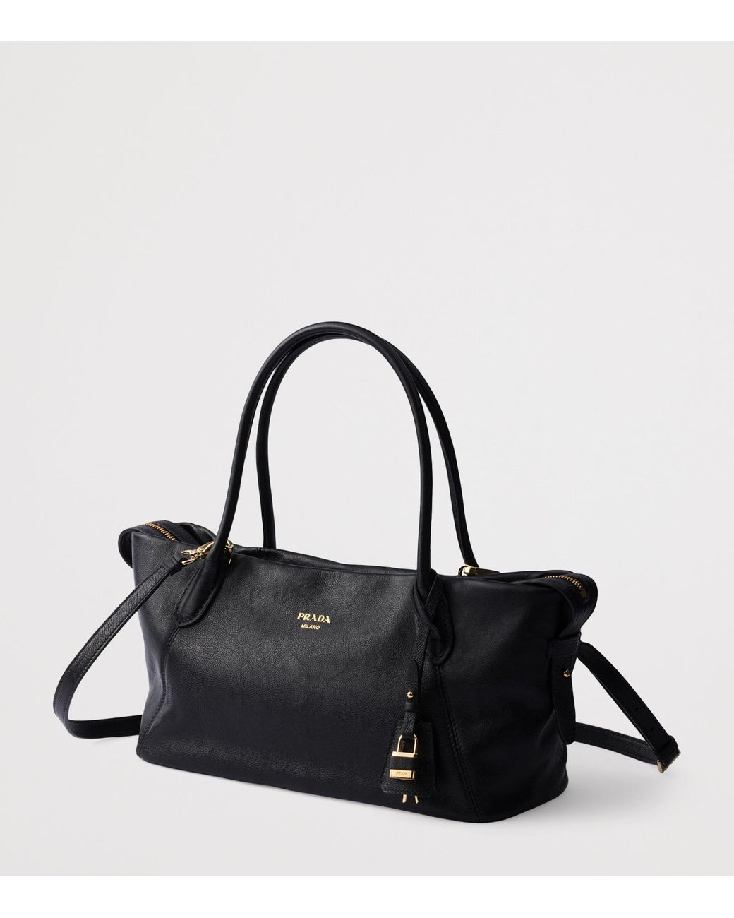 Prada Black Large Leather Tote Bag