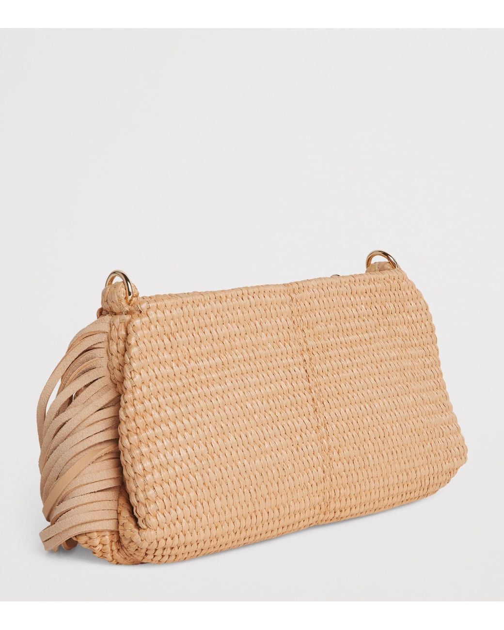Maje Natural Raffia Miss M Clutch Bag