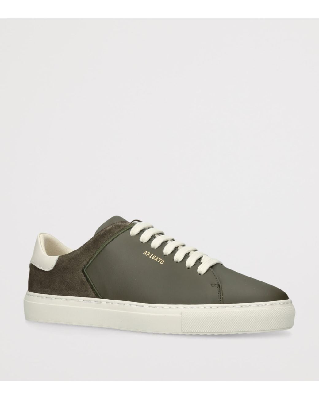 Axel Arigato Green Leather-Suede Clean 90 Split Sneakers for men