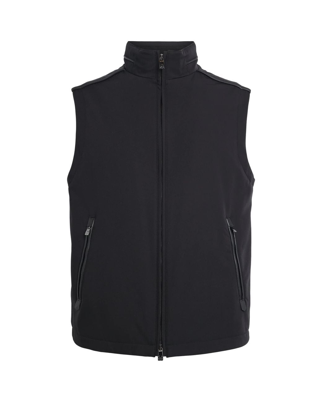 Corneliani Blue High-Neck Gilet for men