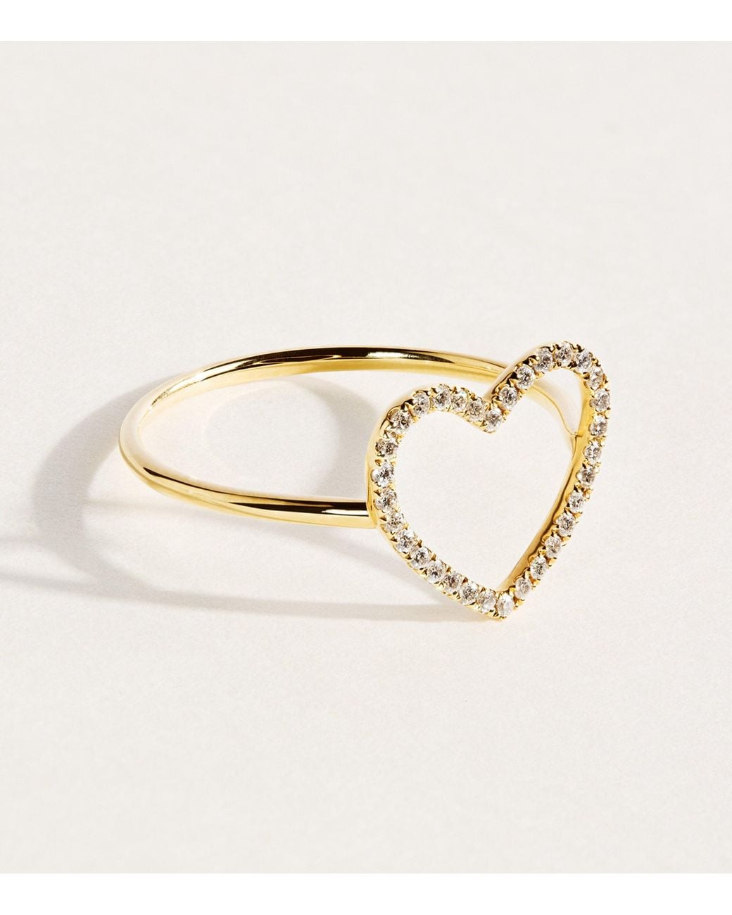 Rosa De La Cruz Natural And Diamond Love Heart Ring