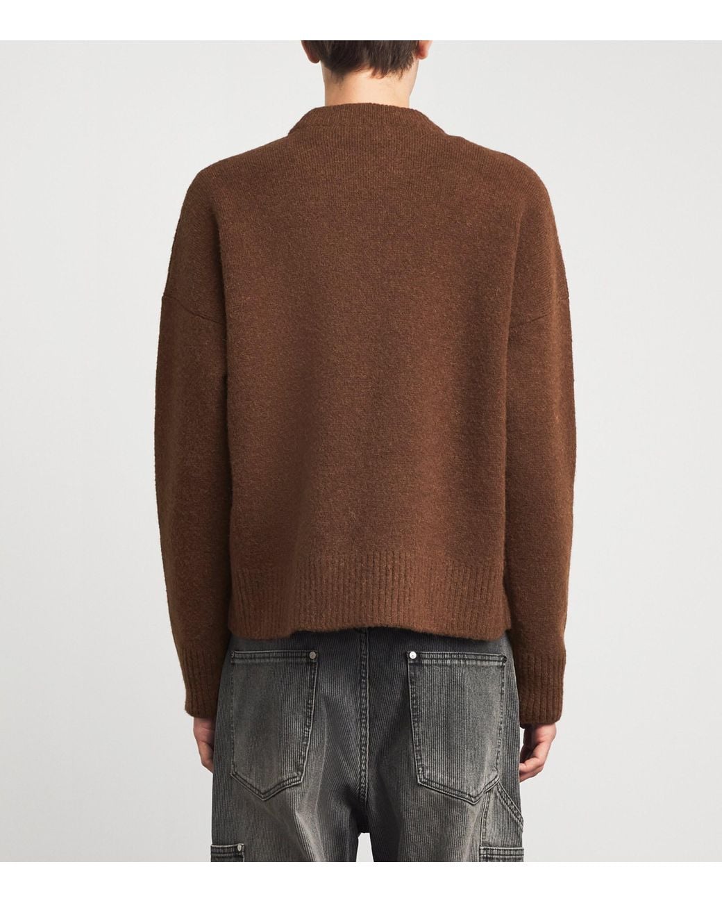 AMI Brown Alpaca-Blend Ami De Coeur Sweater for men