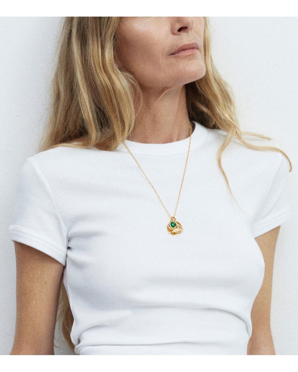 Monica Vinader Green Vermeil And Onyx May Birthstone Locket