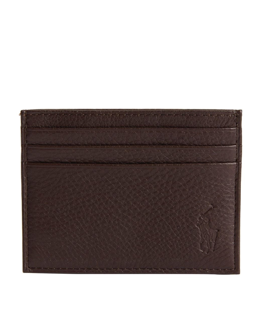 Polo Ralph Lauren Black Leather Logo Card Holder for men