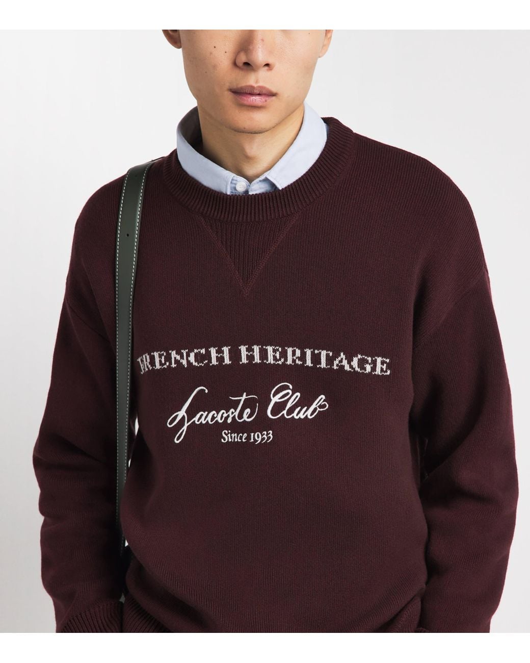 Lacoste Brown Tennis Heritage Sweater for men