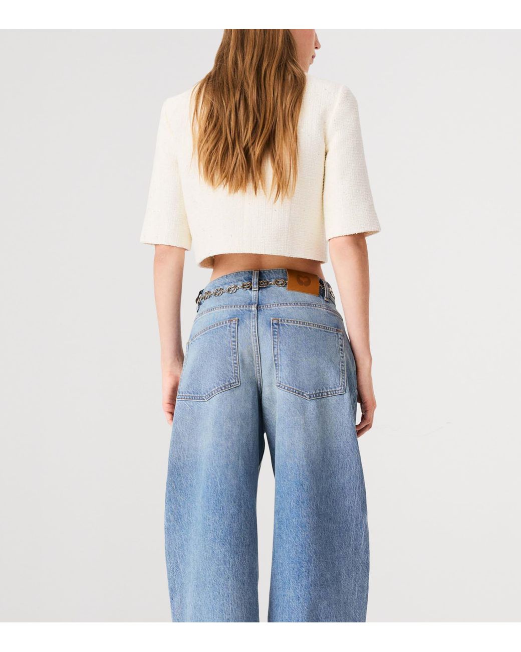 Maje Natural Tweed Cropped Jacket