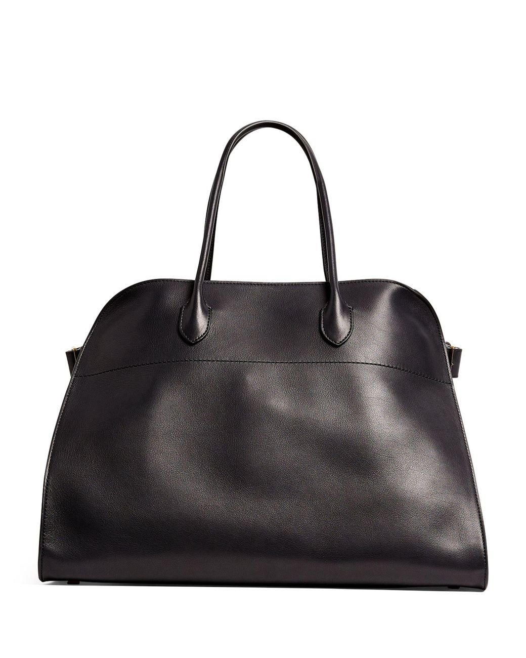 The Row Large Leather Margaux Belt Tote Bag in Black | Lyst