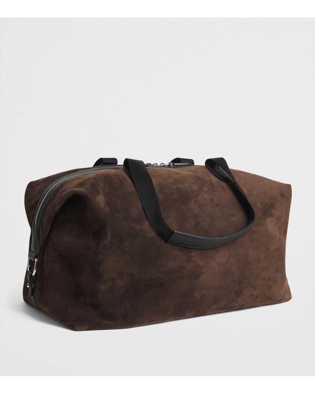 Brioni Black Cashmere Suede Via Veneto Duffle Bag for men