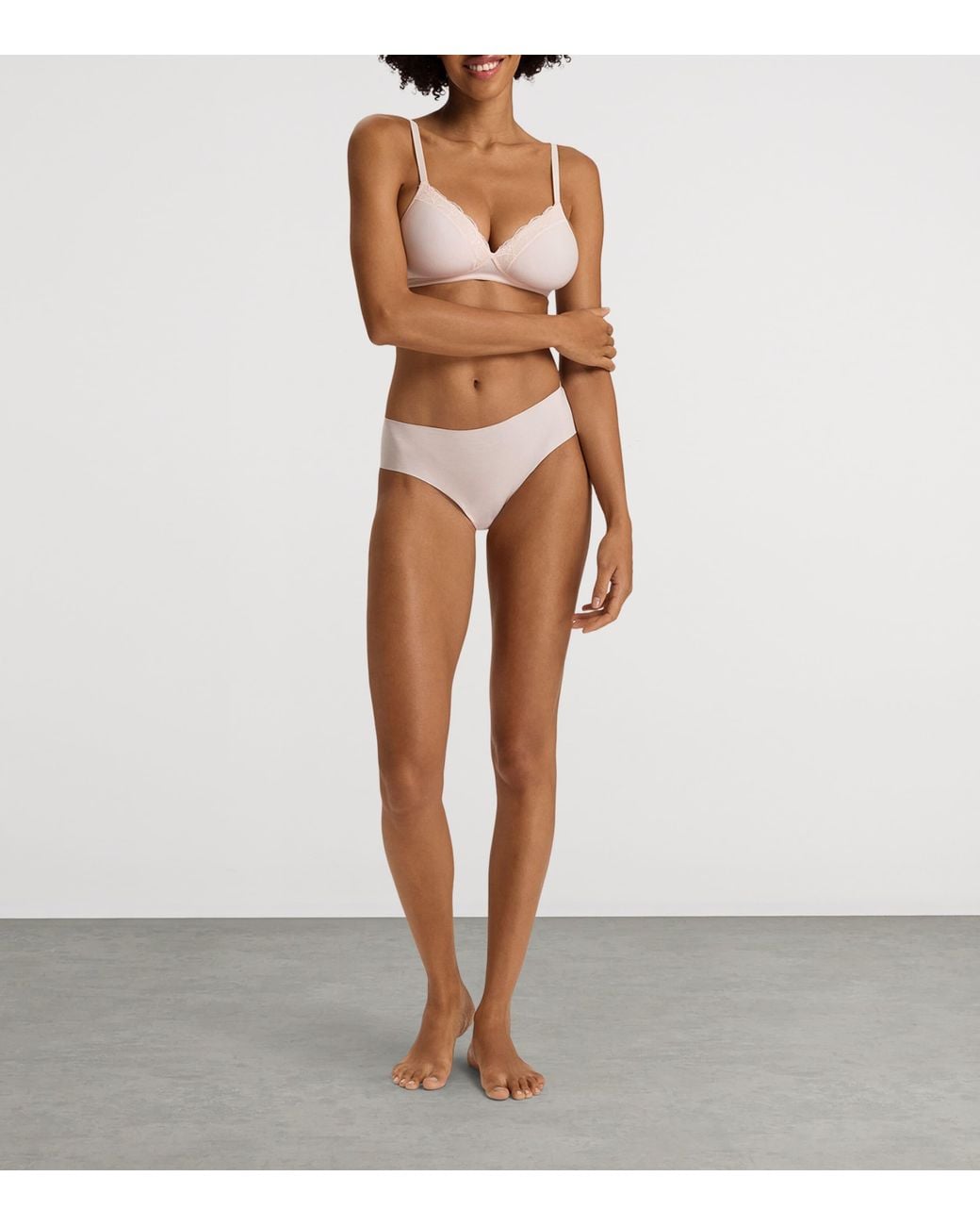 Hanro White Invisible Cotton Midi Briefs