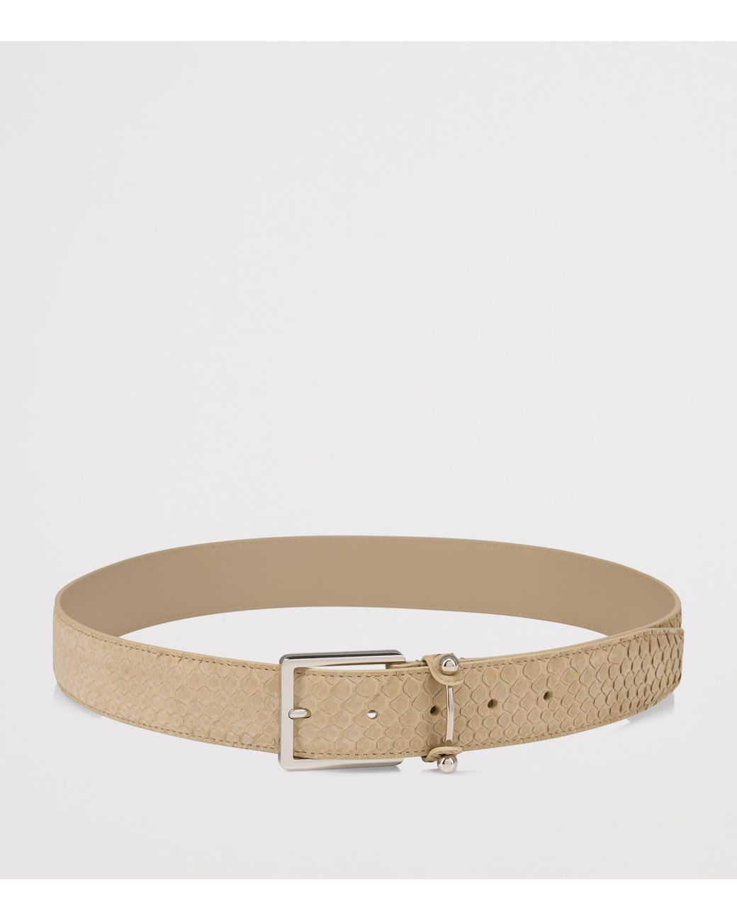 Christian Louboutin Natural Chambeliss Python Leather Belt for men