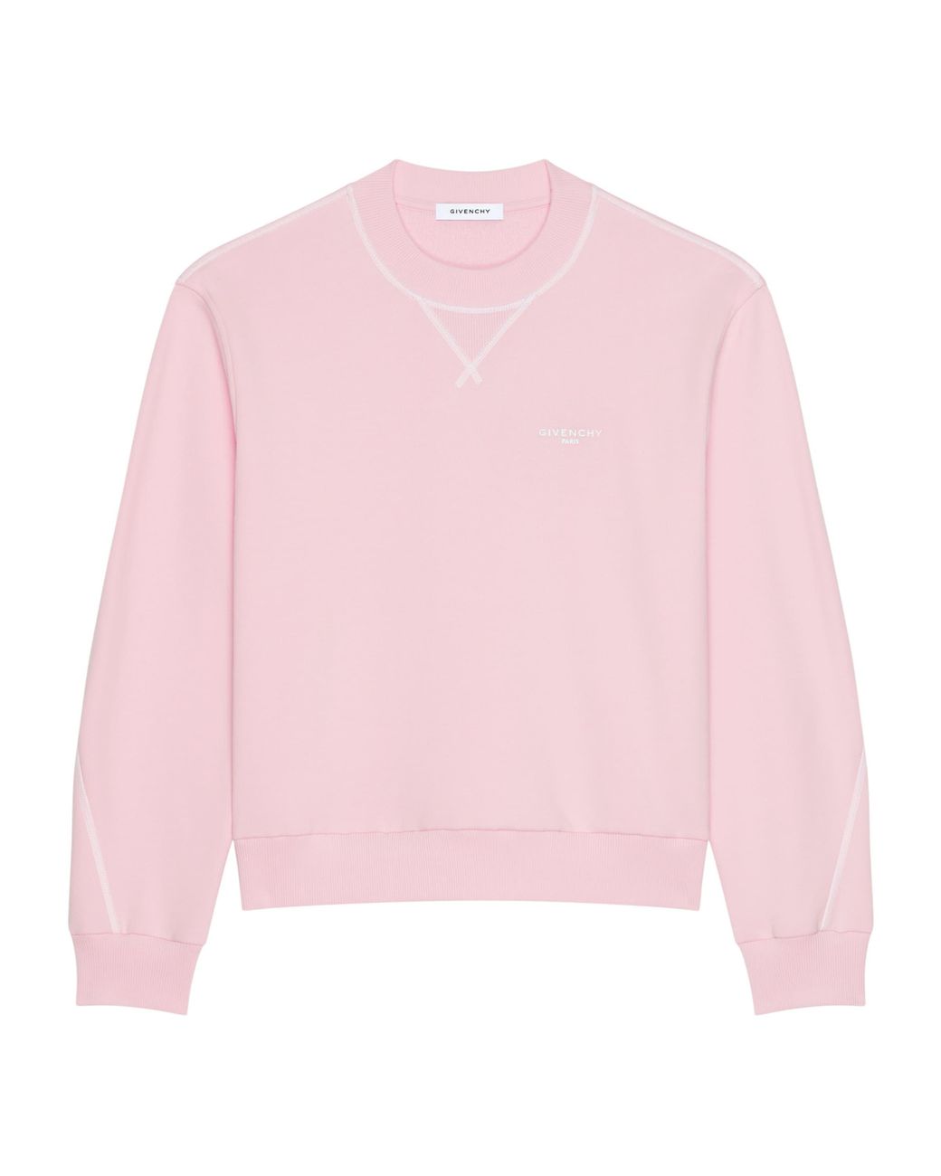 Givenchy Pink Fleece Couture Seam Sweatshirt for men
