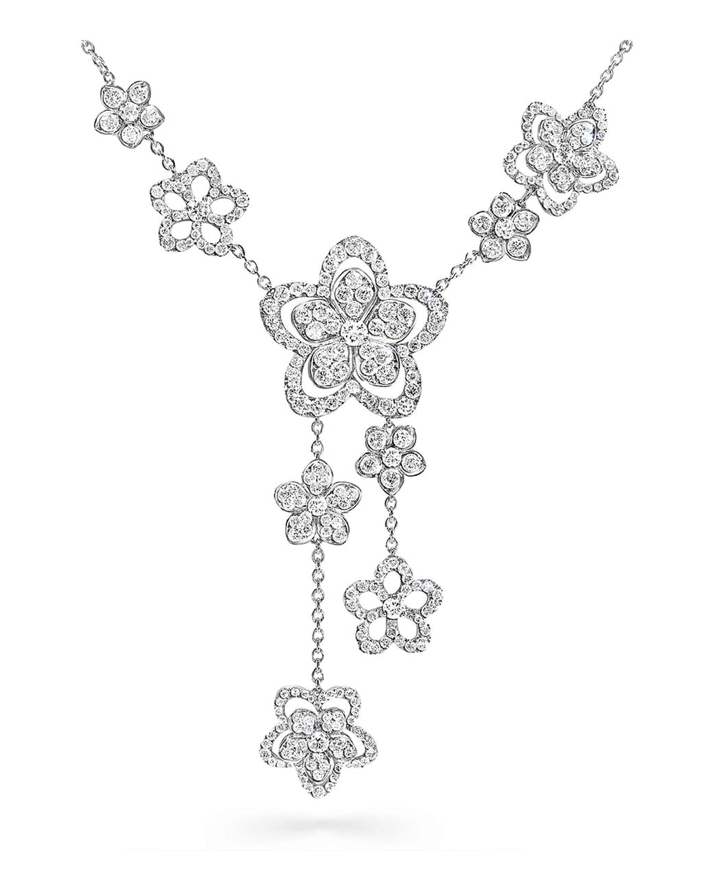 Graff Metallic And Diamond Wild Flower Necklace
