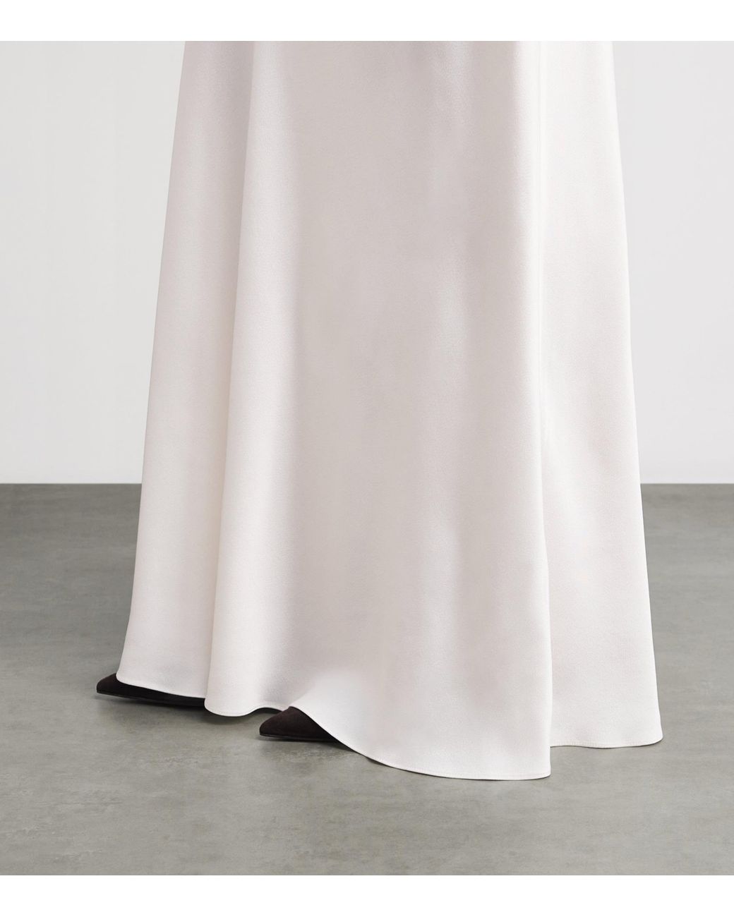Fabiana Filippi White Satin Enver Maxi Skirt