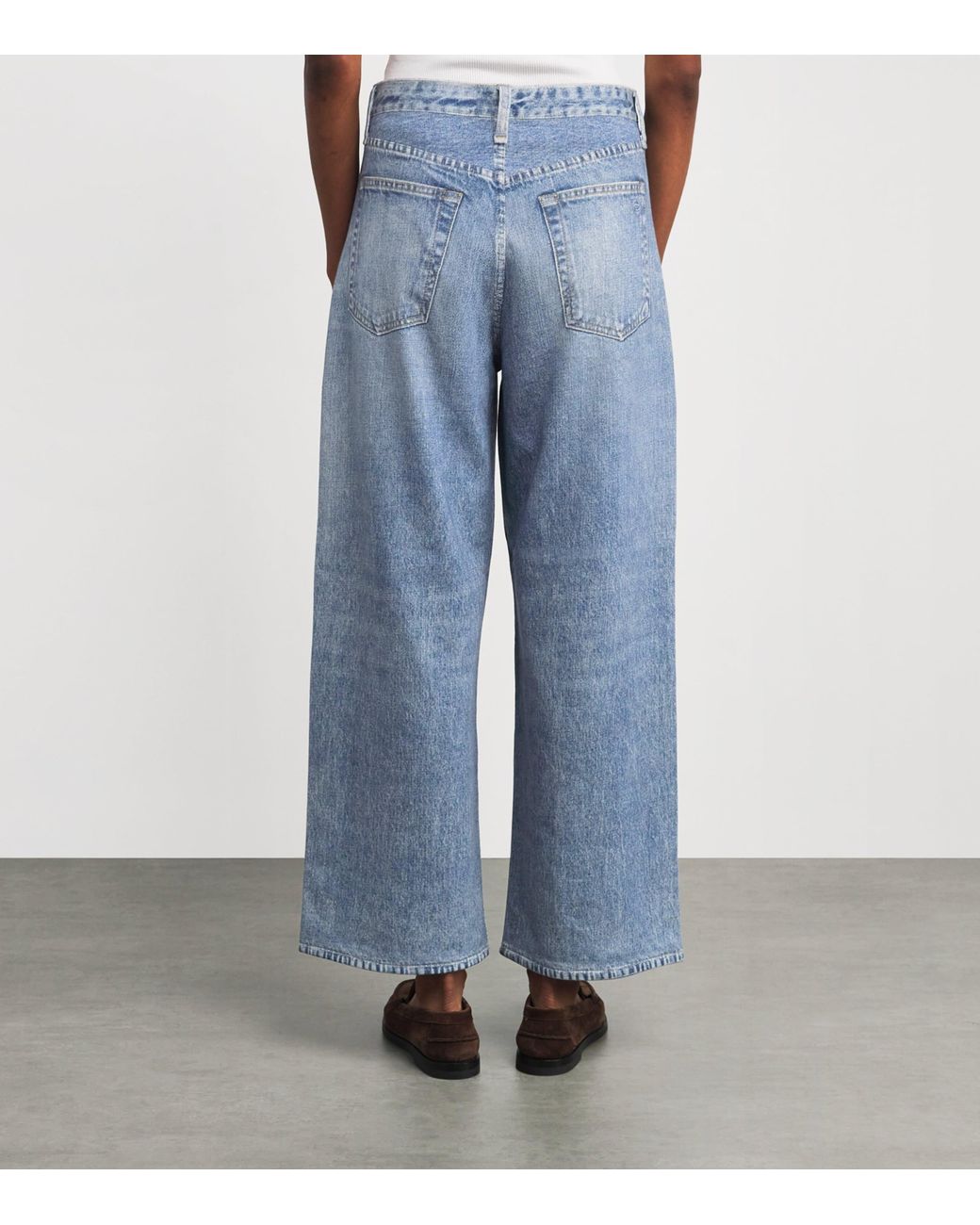 Rag & Bone Blue Miramar Andi Wide-Leg Jeans