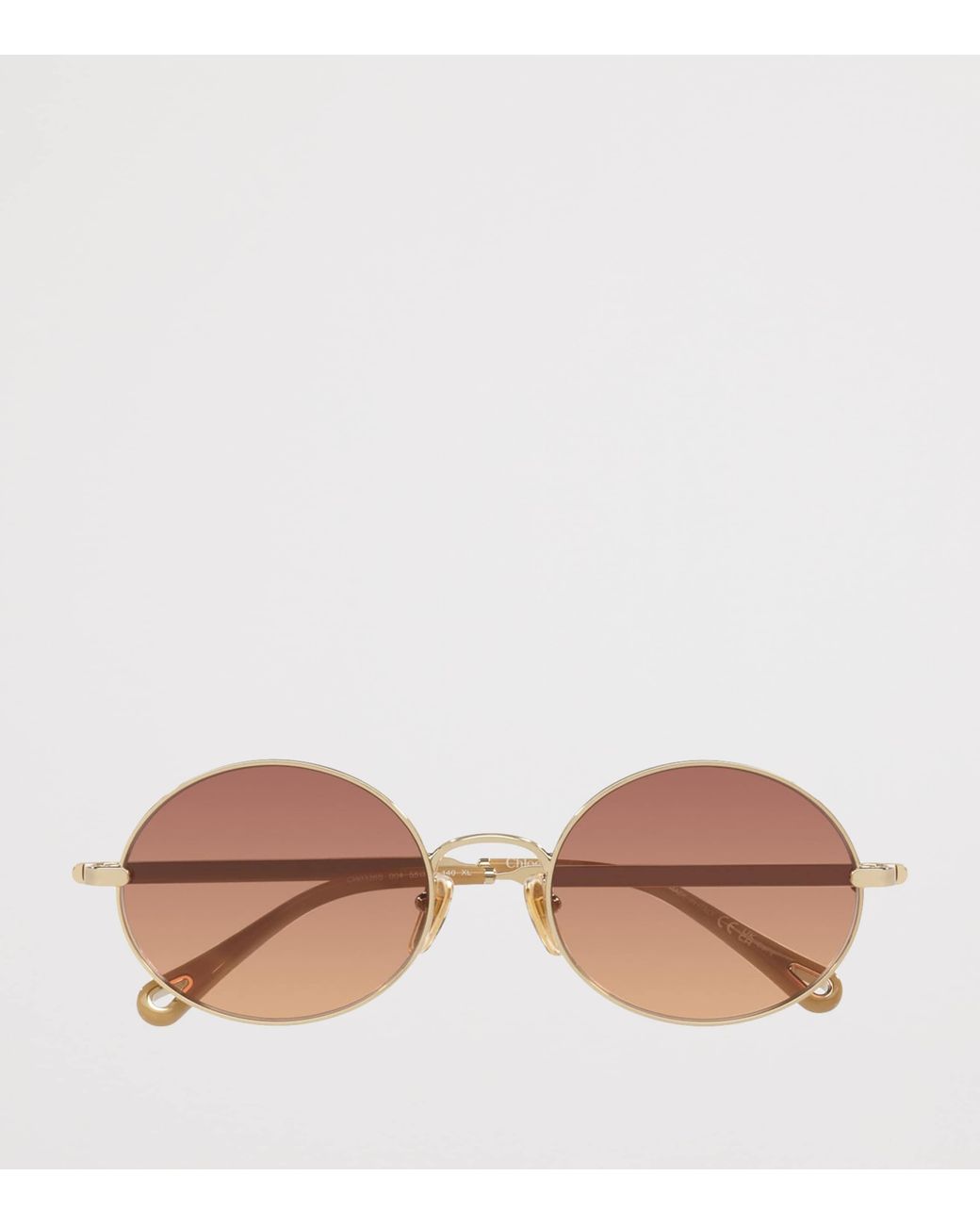 Chloé Pink Metal Aly Round Sunglasses