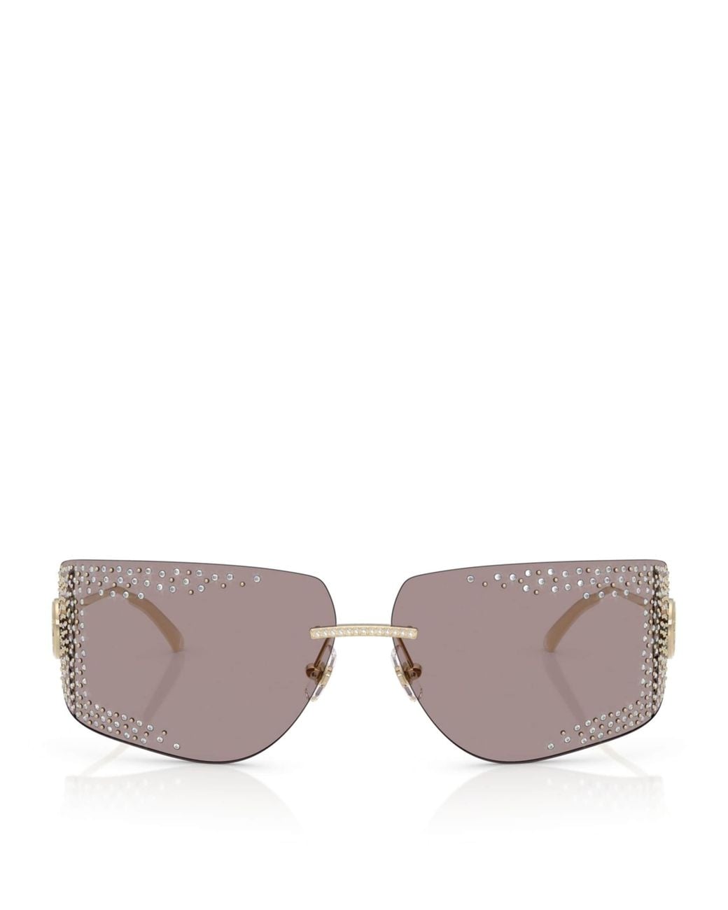 Jimmy Choo Gray Embellished Wire-Frame Sunglasses