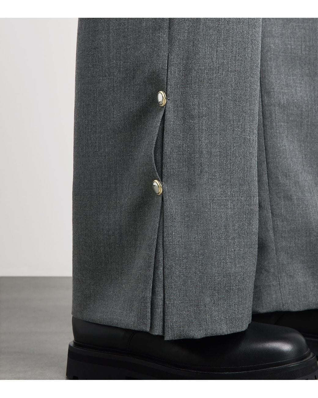 Claudie Pierlot Gray Virgin Wool Trousers