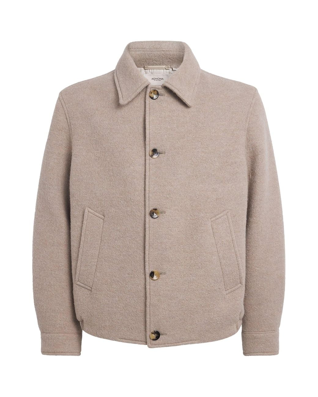 Agnona Natural Alpaca Pressed Spazzolino Overshirt for men
